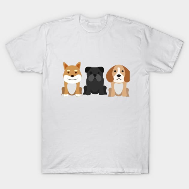 A group of dogs T-Shirt by Nahlaborne